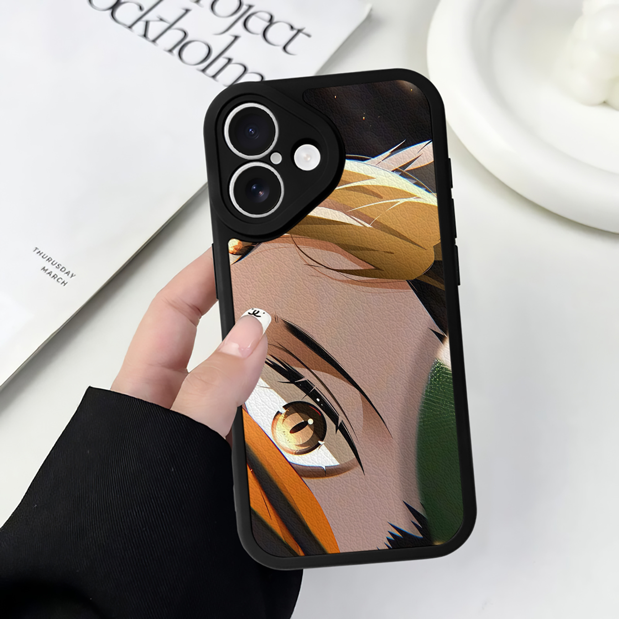 （画像用） ハイキュー!! Haikyu!! 【iPhone 16シリーズ対応】シリコンスマホケース（レザー調） 材質：シリコン